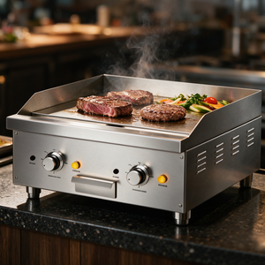 Grill électrique professionnel moderne <span class=keywords><strong>en</strong></span> acier inoxydable de qualité supérieure avec contrôle de la température, plaque de cuisson plate, cuisinière, <span class=keywords><strong>plancha</strong></span> pour cuisson extérieure - Product Image 1