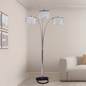 Lampada da Terra in Metallo Crystal Vision Bloom Multi-Arco, Design Contemporaneo ed Elegante, LED <span class=keywords><strong>Base</strong></span> E27 6000K Luce Diurna, Facile Installazione <span class=keywords><strong>per</strong></span> Casa e Arte - Product Image 5