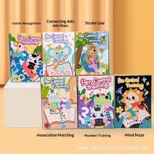 Livre d'entraînement <span class=keywords><strong>à</strong></span> la maîtrise du stylo Montessori pour la maternelle, cartes postales de peinture éducatives, lignes simples, graffiti effaçables - Product Image 4