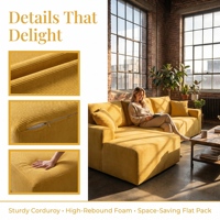 Ästhetische Neue Vorgefertigte Komprimierte Sofasessel mit Modularer Konfiguration Indoor-Chaiselongue Kompakte Couchgarnituren
