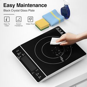 Vente en gros de cuisinière à induction portable à brûleur unique en verre céramique avec écran LED à commande tactile étanche 2000W - Product Image 4