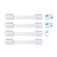 Verrous de verrouillage de sangle de bébé pour réfrigérateur réglable blanc noir Protection de sécurité des enfants serrure de toilette armoire portes tiroir