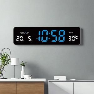 Siêu rộng 322 mét LED kỹ thuật số Đồng hồ báo thức bốn màu sắc tùy chọn giao diện TYPE-C được xây dựng trong nút pin hiện đại OFF-tường tùy chọn - Product Image 2