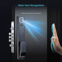 Cerradura Inteligente para Puerta Exterior Tuya, Impermeable, con WiFi, Reconocimiento Facial, Huella Dactilar, Huella de Palma, Videoportero, Control por Aplicación, 6068 Mortise