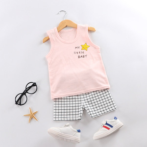 2023 Patrick Star bébé sans manches deux pièces été ensemble décontracté coton <span class=keywords><strong>gilet</strong></span> et débardeur pour garçons et filles - Product Image 1
