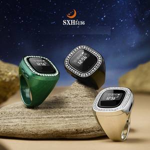 SXH5136 OLED Zikr حلقة مضادة للاهتزاز متعددة القنوات تذكير تاريخ وقت التنبيه وظيفة جهاز توقيت لجهاز IOS البلاستيك - Product Image 1