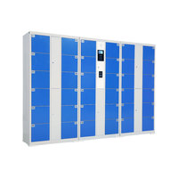 Casier électronique intelligent avec système de reconnaissance faciale, supermarché, casier en acier à 24 portes