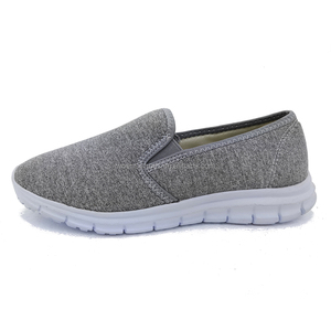 Sandalias transpirables para correr para mujer, zapatos náuticos de lona sin cordones, color blanco - Product Image 4