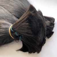 Ekstensi Rambut Remy Eropa Lurus Laris 2026, 100% Rambut Asli Double Drawn Virgin Bulk 28"  Semua Warna
