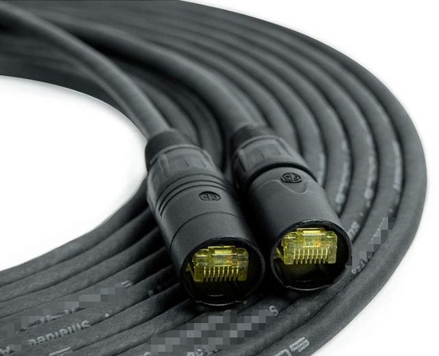 HOTION High Performance Durable Armored Ethercon Cable Braided CAT6 STP UTP Outdoor Waterproof LAN Industrial Network Patch Cord