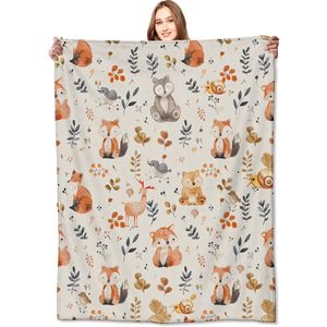 Minimalist Fresh Floral Flannel Blanket <b>Throw</b> Blanket Nap Blanket Fade Resistant Lightweight <b>for</b> <b>Bed</b> Sofa Couch Custom Print - Product Image 4