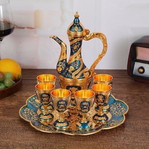 Turkish Tea Pot <b>Set</b> Traditional Ottoman Anatolian Greek Arabic Animal Pattern Metal Double Teapots Wholesale Tea <b>Sets</b> - Product Image 5