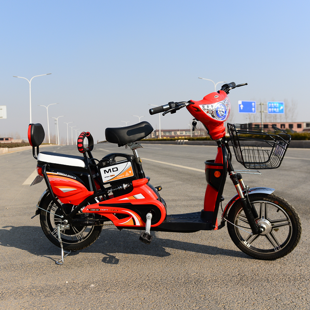 China Cheap 350W Electric Moped Scooter with Pedals Adults Use