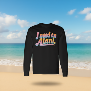 Ho bisogno di una maglietta a maniche lunghe Alani Beach Vibes Design, vestibilità unisex - Product Image 3