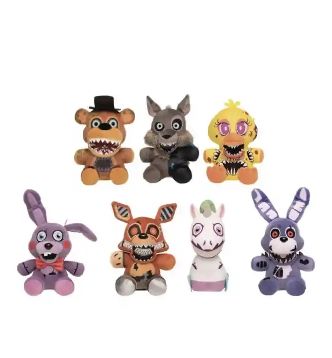 livraison gratuite fnaf torsadés freddy foxy chica bonnie peluche jouet/fnaf  poupée en peluche