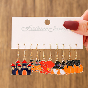 Halloween Cartoon Drop <b>Earrings</b> Zinc Alloy <b>Earring</b> Wire Party Fashion Jewelry for Women - Product Image 4