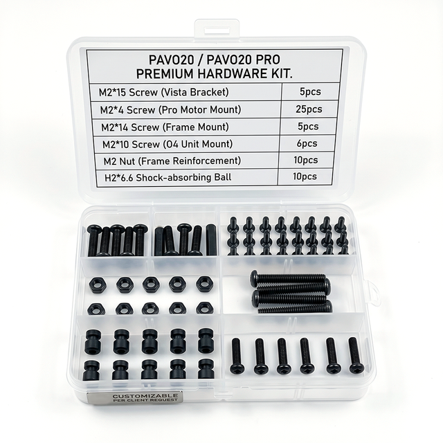 6 in 1 Screw Kit for Pavo20 Pro & Pavo Series Includes M2 Screws for Motor Frame Vista Mounting Plus M2 Nuts