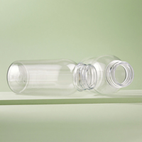 Vente en gros de bouteilles PET transparentes de qualité alimentaire de 250ml 300ml bouteilles de jus en plastique PET jetables avec bouchon inviolable à vis