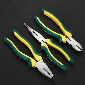 Pince coupante diagonale multifonctionnelle jaune-verte à bec fin pour électricien – Meilleure vente - Product Image 1