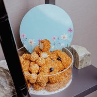 Boîtes cadeaux personnalisées pour dattes du Ramadan imprimées de fleurs, boîtes de présentation de luxe en acrylique transparent pour macarons, chocolats et bonbons