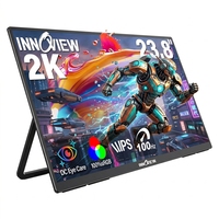 Monitor Portátil para Juegos Innoview de 23.8 Pulgadas 2K 100Hz con Soporte Ajustable de 180° para Consolas PS5, Switch y Xbox