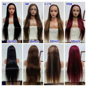 Promotion Letsfly 48$ Perruques en liquidation de 22 pouces en solde Perruques frontales en dentelle 13x4 Perruques en cheveux humains vierges 10A 36 pouces lisses et ondulées - Product Image 3
