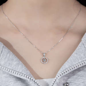 Collier tennis pour femme Messi Jewelry Customized MSN-994, diamant blanc rond de 9 carats cultivé en laboratoire, modèle tendance. - Product Image 4