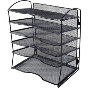 Office and Home 6 Tier Paper Letter Tray Organizer Mesh <b>Desktop</b> File Organizer Paper Sorter Letter <b>Shelf</b> Rack - Product Image 3