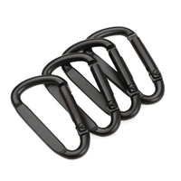 Mousqueton en aluminium de 4 cm (1,65 pouce) avec anneau en D, mousqueton à ressort et connecteur à finition électrolytique