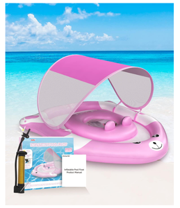 Bé nước Float Seat với điều chỉnh ghế Pocket bé hồ bơi Float với tán an toàn Pig hình bé bơi Float - Product Image 6