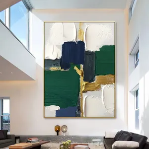 Factory Price Green Modern Abstract Wall Arts Canvas Minimalist Wall Decor Modern Art Oil Painting