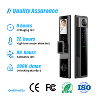 Serrure de porte intelligente Vertexis avec reconnaissance faciale 3D, interphone vidéo WiFi, application Tuya Smart Home, IP65 pour portes en bois/acier/aluminium
