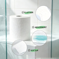 Rouleaux de papier toilette écologiques biodégradables, lingettes pour le corps, vente en gros, logo personnalisé, doux, épais, en pâte de bois vierge, 12, 24, 48 rouleaux