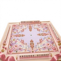 Nouvelle Table de Jeu de Luxe Moderne 2026 Casse-Noisette 33 Pouces pour Soirées de Noël, Poker, Mahjong, 4 Joueurs, Décoration de Table en Néoprène Antidérapant