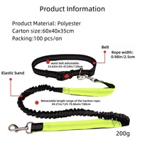 Accessoires pour Chien Gros Nylon Entraînement Luxe Running Sport Double Laisse pour Chien Corde Ceinture