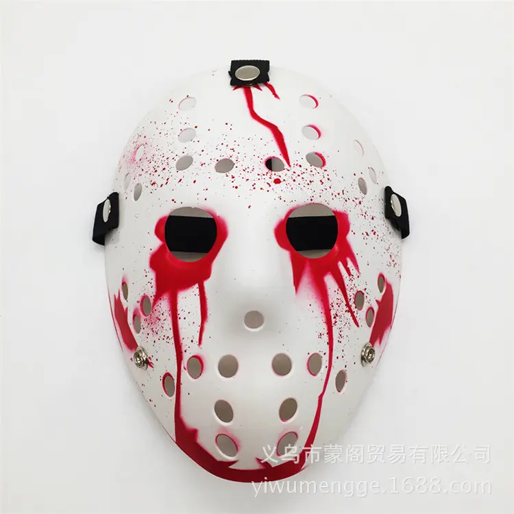 Màu đỏ và màu trắng nhựa Jason voorhees mặt nạ Masquerade Đảng Halloween mặt nạ đáng sợ