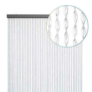 ม่านกันยุง 120x230 ซม. แบบมีชายครุย พร้อมใบพัดพีวีซีสีทองและสีน้ำตาล - Product Image 1