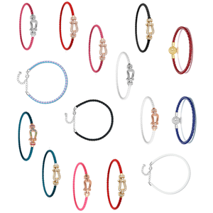 Elegant Horseshoe Charm <b>Bracelets</b>-Rose <b>Gold</b> Plated Sterling Silver Heart Cut Channel Set Zircon Freshwater <b>Pearl</b> Third Party - Product Image 1