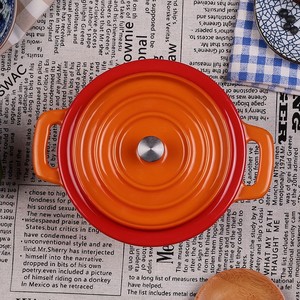 0.18L Cast Iron <span class=keywords><strong>Mini</strong></span> Casserole Enamel orange color <span class=keywords><strong>cocotte</strong></span> - Product Image 3
