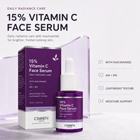 Sérum visage à 15% de vitamine C avec niacinamide pour un soin éclaircissant, éclat quotidien, renouvellement de la peau, anti-âge, essence faciale 30 ml