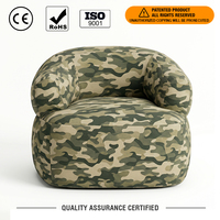 Canapé gonflable de camping extérieur camouflage vert, chaise longue individuelle durable, canapé gonflable pliable pour jardin