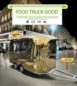 Concession de remorque OEM Commercial OEM Food extérieur Camion de rue mobile Chariot de fast-food doré à vendre - Product Image 4