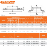 Roulement à rouleaux croisés cylindriques XRBU305 CRBTF305, roulement à joint robotique à trou pré-percé 30*63*5mm P5, roulement de table rotative CNC