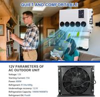 Climatiseur TELCOOL 12V, climatiseur électrique DC pour camping-cars, fourgonnettes, camions, camping-cars, excavatrices, remorques, petits camions