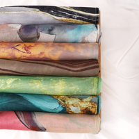 Nouveau Voile Pashmina en Jersey de Bambou Imprimé Numérique Respirant en Coton Modal Effet Aquarelle 2026 pour Femmes Musulmanes