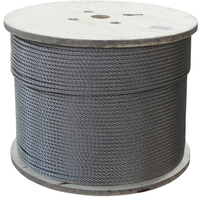 Hot Selling 7x7 Edelstahl Ss Drahtseil 1mm 2mm 3mm 4mm 5mm PVC-beschichtetes Drahtseil Flugzeug kabel Metallseil