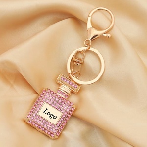 Đồ trang sức thời trang xe Túi xách Key chủ Rhinestone pha lê nước hoa chai Hình dạng mặt dây chuyền Keychain - Product Image 2