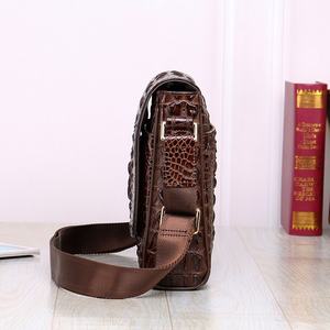 여행용 소가죽 악어 무늬 남성 캐주얼 천연 가죽 숄더 크로스백 패셔너블한 폴리에스터 안감 서류 가방 - Product Image 4