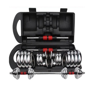 Ensemble de haltères et de barres chromées 20 kg 30 kg Mancuernas Ajustables 40 kg - Product Image 3