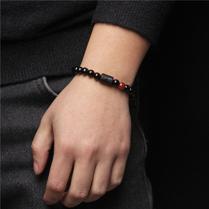 Venta al por mayor 8mm negro horóscopo <span class=keywords><strong>suerte</strong></span> cuentas parejas pulsera joyería 12 signo del zodiaco pulsera con cuentas - Product Image 3